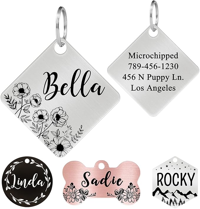 Ultra Joys Stainless Steel Pet ID Tags by UltraJoys