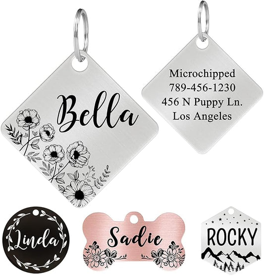 Ultra Joys Stainless Steel Pet ID Tags by UltraJoys
