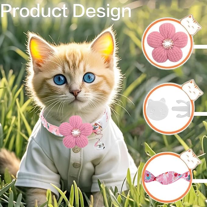 Cat Collar, HYQHYX Breakaway Kitten Collar - Image 2