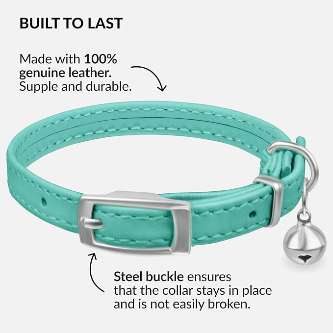 CollarDirect Leather Cat Collar - Image 2