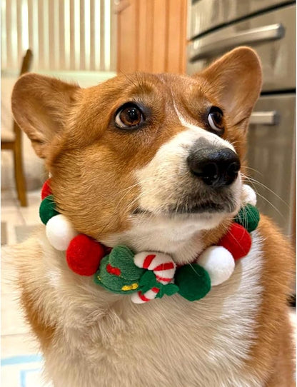 Lionheart glory Christmas Collar Pom-Pom Plush Ball Collar - Image 2