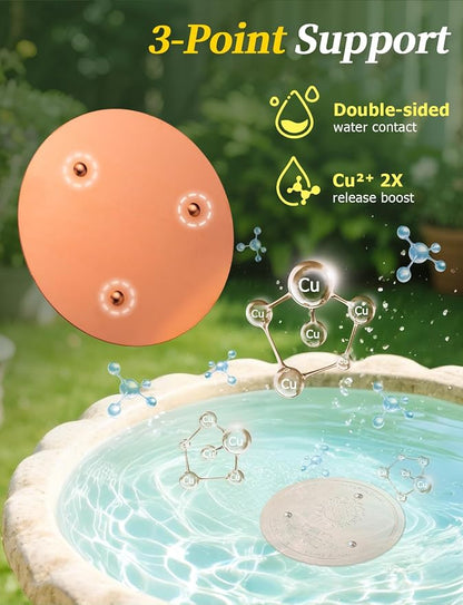 Mellbree 4-Pack Bird Bath Copper Disk, 0.6mm Reinforced 99.99% Pure Copper - Image 5