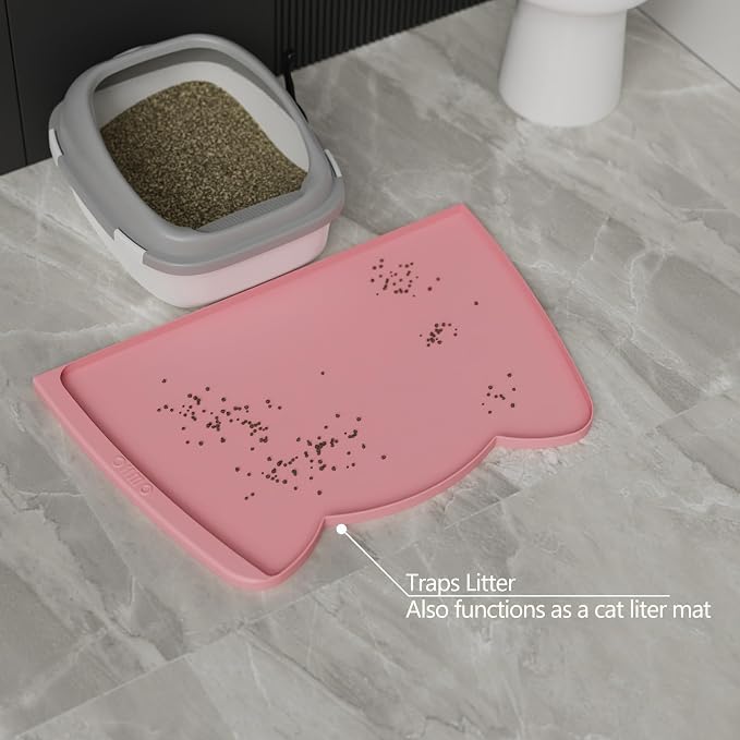 OHMO Dog Food Mat w/Residue Collection Pocket Silicone Pet Feeding Mat - Image 7