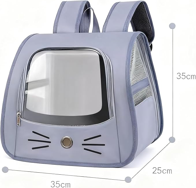 Pet Backpack Carrier, Traveler Breathable Transparent Carrier - Image 2
