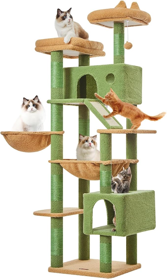 Taoqimiao Cactus Cat Tree, 71-Inch Cat Tower - Image 9