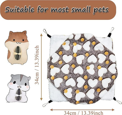 Cat Hammock for Cage, Soft Warm Hanging Bed for Kitten, Guinea Pig, Chinchilla - Image 3