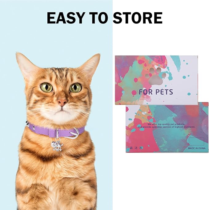 Leather Cat Collars for Boy Girl Cats - Image 6