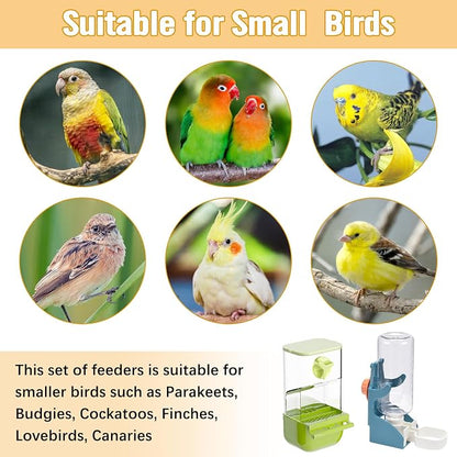 BNOSDM Automatic Bird Feeder Water Dispenser Set No Mess Bird Cage Feeders - Image 9