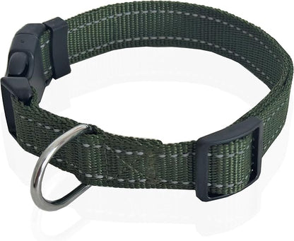 Adjustable Nylon Dog Collar, Reflective Collar 1 Inch 3/4 Inch 5/8 Inch Wide - Image 2