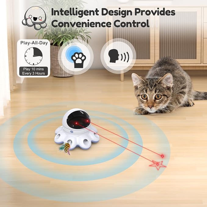 ORSDA Cat Laser Toy, 2-in-1 Interactive Automatic Motion Activated Moving 8 - Image 5