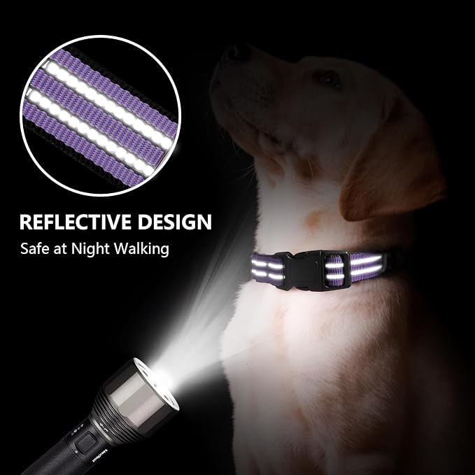 Hikiko Martingale Dog Collars Reflective Nylon Dog Collar - Image 2