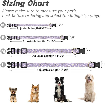 Reflective Dog Collar for Small Dogs, Cute Flower Theme Adjustable Heavy-Duty - Image 7