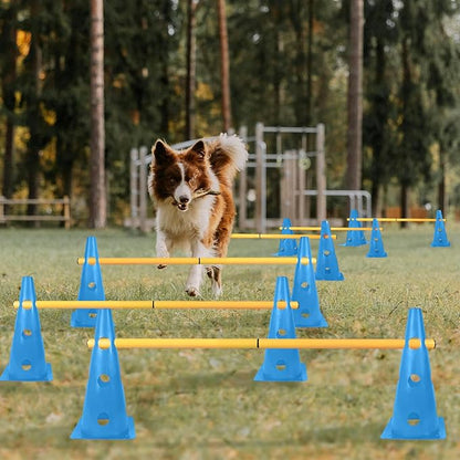 TNZMART Dog Agility Hurdle Cones Pet Jump Training Set Dog Agility Course - Image 2