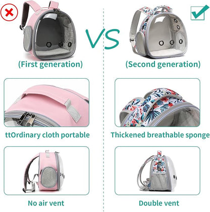 Portable Travel pet Backpack Carrier Hamster Bag Guinea Pig Bird Small Dog cat - Image 5