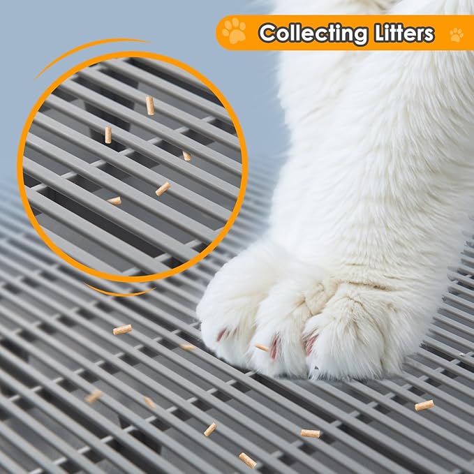 Litter Catching Step for Cat Litter Box, Litter Trap Stool for Automatic Litter - Image 2
