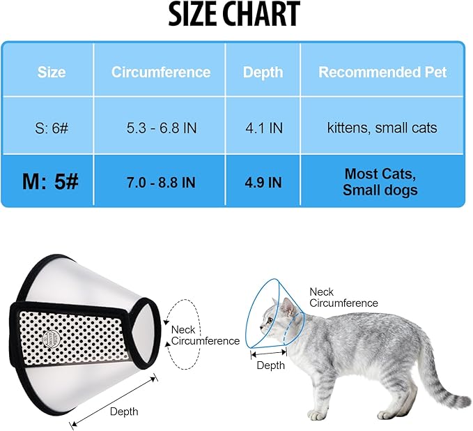 Depets Adjustable Recovery Pet Cone E-Collar - Image 3