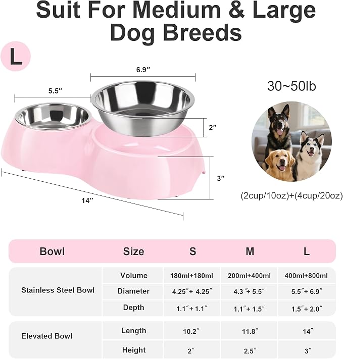 Elevated Dog Bowls Set - Image 2