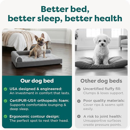 FurHaven Orthopedic Dog Bed for Medium Dogs, L-Shaped Chaise Mattress - Image 7