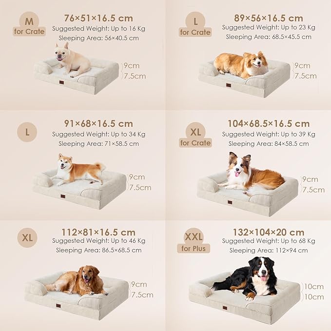 EHEYCIGA Orthopedic Dog Bed for Medium Dogs, Waterproof Memory Foam Medium Dog - Image 5