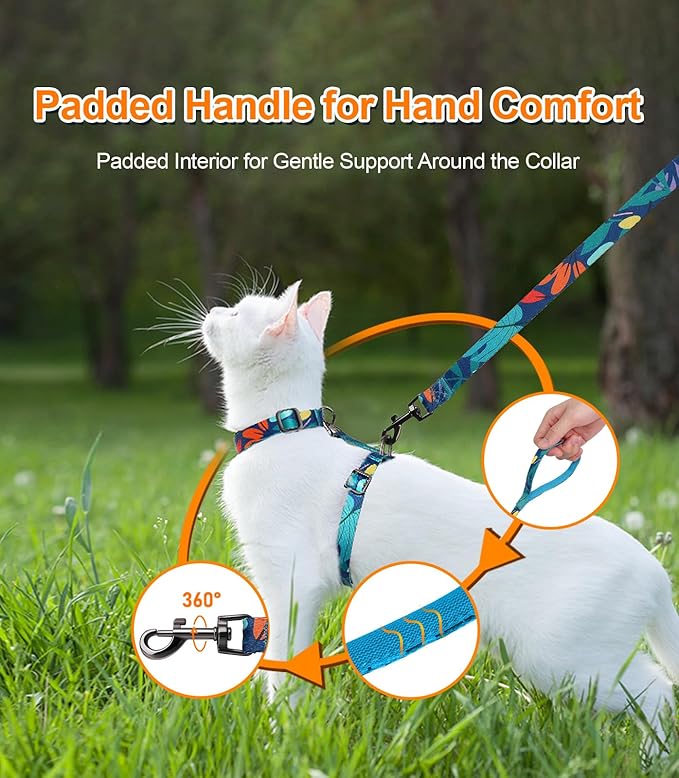 Halypet Cat Harness and Leash Set, Escape Proof Cat Harness, Comfortable Soft - Image 5