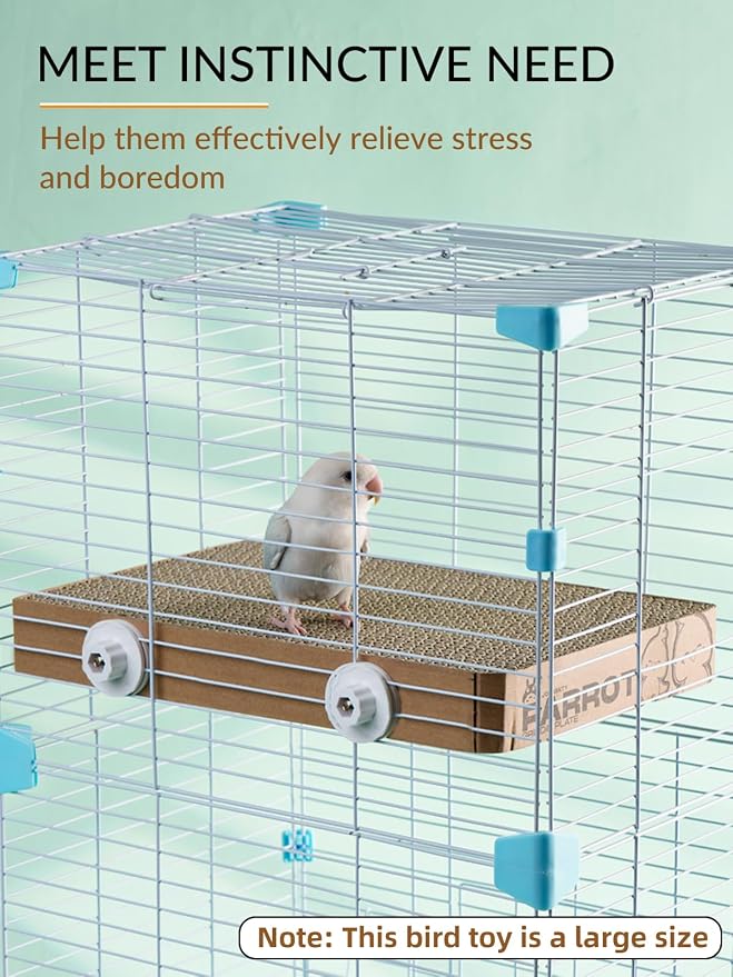 7.3 Inch Paper Bird Toys, Bird Platform, Parrot Toy, Help Birds Clean Beak - Image 3