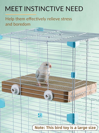 7.3 Inch Paper Bird Toys, Bird Platform, Parrot Toy, Help Birds Clean Beak - Image 3