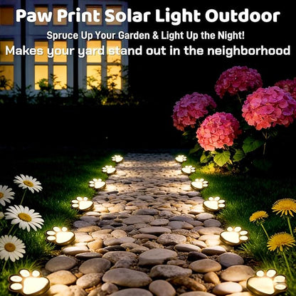 3pcs-Solar Paw Print Lights, Wireless of Cat Dog Animal Solar Lights Outdoor - Image 4