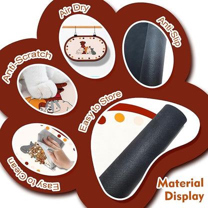 Dog Feeding Mat 24''x16'', Absorbent Pet Food Mat, No Stains Quick Dry Pet - Image 4