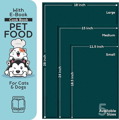 Dog Food Mat - Raised Edges Dogs Mat - Image 2