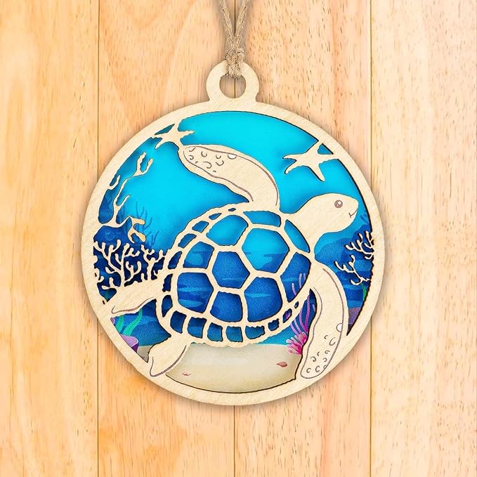 Sea Turtle Ornament, Turtle Ornament 2025, Unique Turtle Gifts - Image 4