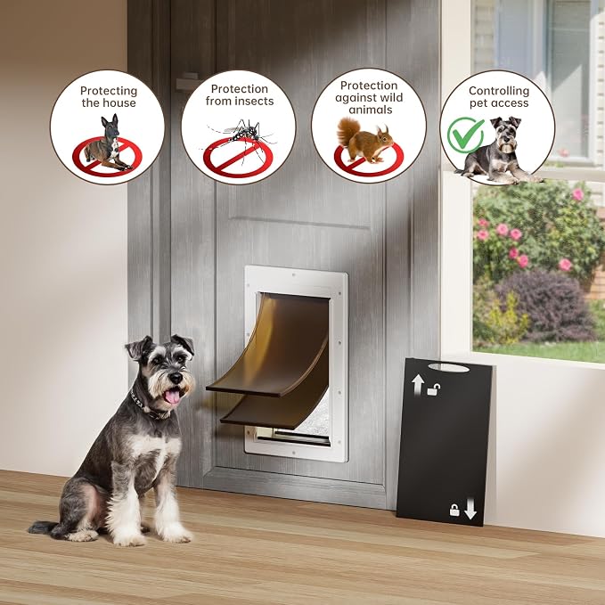 Never Rust Dog Door with Durable Plastic Frame, Medium Doggy Door - Image 5