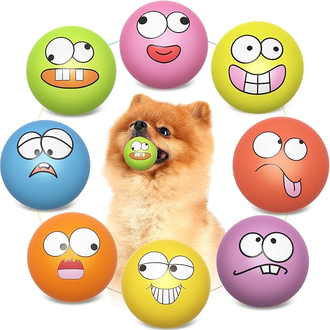 Squeaky Dog Toys Soft Latex Rubber Squeaky Dog Balls by HDSX