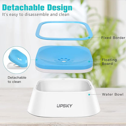 UPSKY No-Slip Slow Drinking Bowl - 35oz No Spill Pet Water Dispenser - Image 2