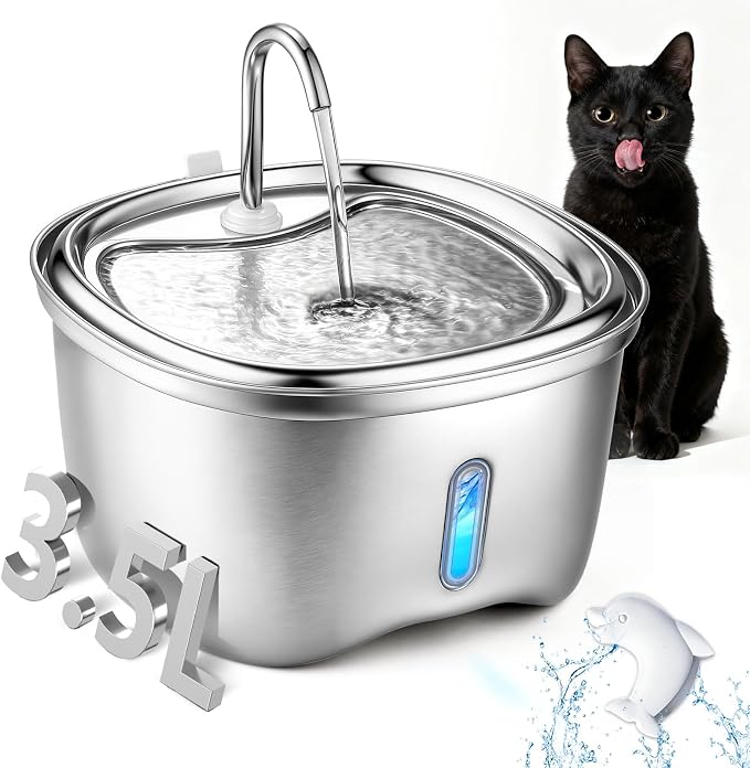 Cat Water Fountain Stainless Steel, 120oz/3.5l Water Fountains - Image 7