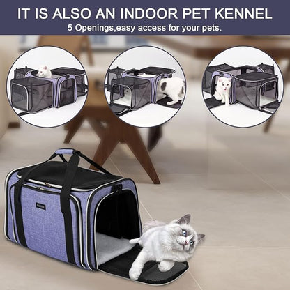 BAGLHER Cat Carrier Bag, Airline Approved Pet Carrier Soft Side Pet Travel 5 - Image 7