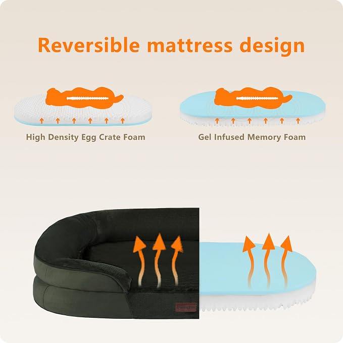 Dwanton Orthopedic Dog Bed for Large Dogs - Image 3