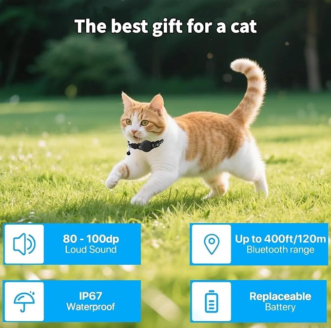 Pet Tracker, GPS Collar for Cats Smart tag, Waterproof Compatible - Image 2