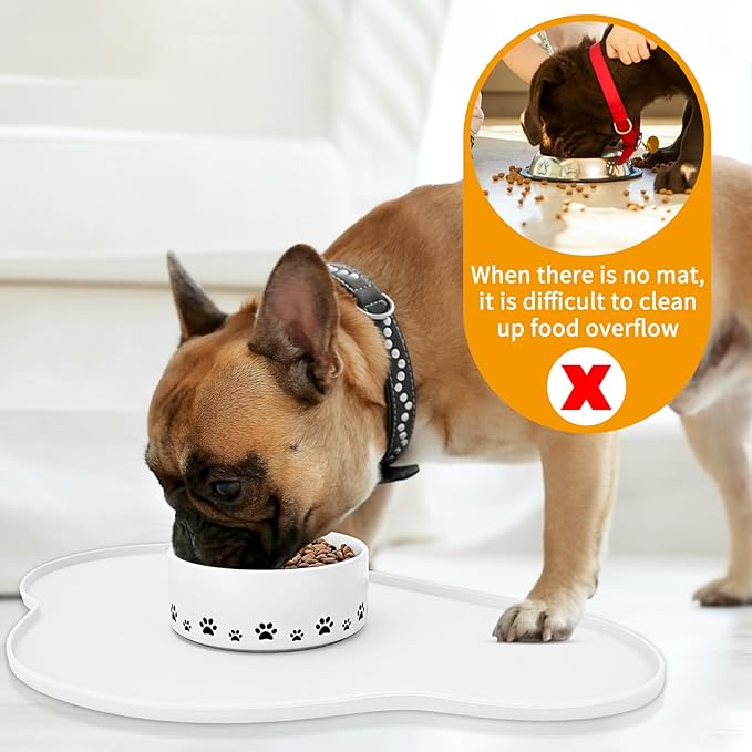Ptlom Pet Placemat for Dogs and Cats, Non-Slip Waterproof Dog Feeding Mats - Image 3
