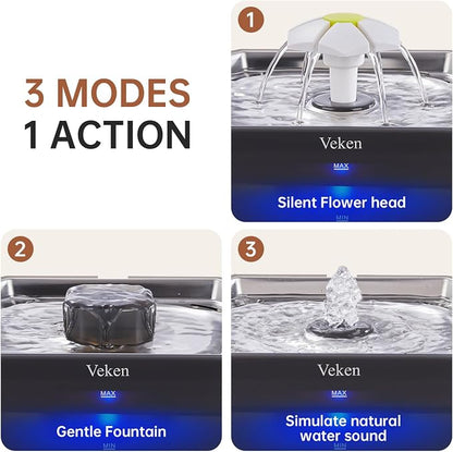 Veken Award-Winning Small Pet-Friendly Cat Water Fountain - Image 7
