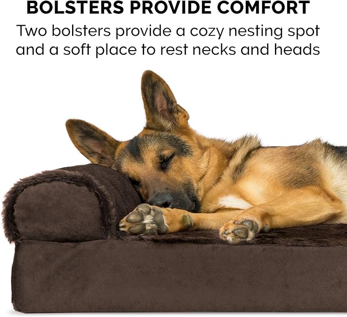 FurHaven Orthopedic Dog Bed for Large Dogs, L-Shaped Chaise Mattress, Egg Crate - Image 11