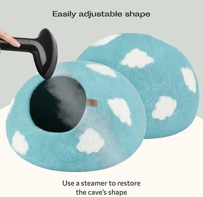MEOWFIA Cat Cave – Premium Felt Cat Bed - Image 5