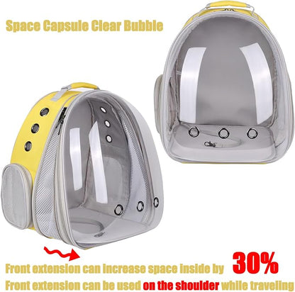 Front Extension Large Cat Backpack Carrier, Fit up to 20 lbs, Space Capsule - Image 4