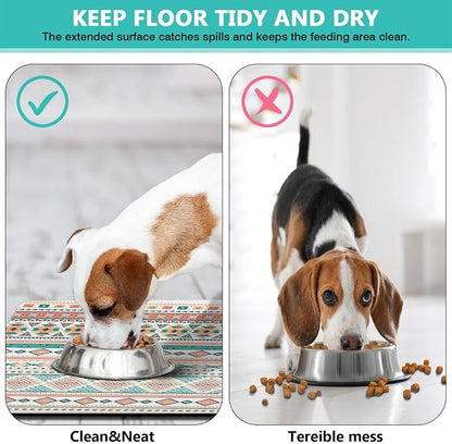 Pet Feeding Mat for Floors Waterproof Dog Mat for Food and Water Absorbent - Image 4