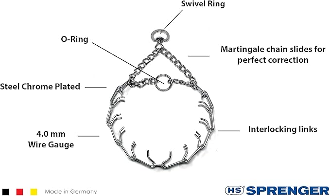 Herm Sprenger Prong Dog Training Collar Ultra-Plus Chrome Plated Steel Pet - Image 2
