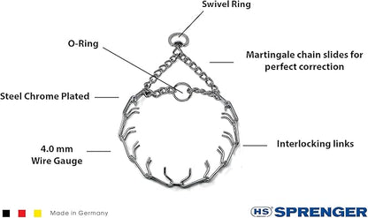 Herm Sprenger Prong Dog Training Collar Ultra-Plus Chrome Plated Steel Pet - Image 2