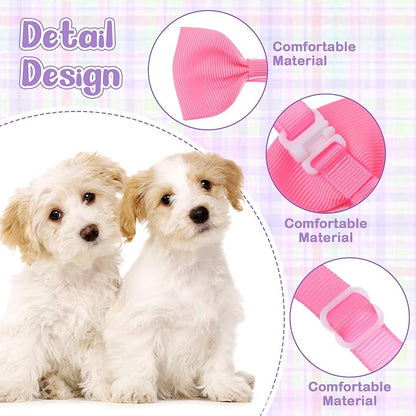 Reginary 100 Pieces Dog Bow Tie Collar Set Include 40 Dog Neckties, and 30 - Image 3