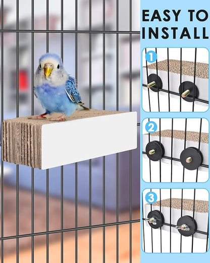 KATUMO Conure Toys, 4.7 Inch Cockatiel Foraging Shredder Chewing Toys Parakeet - Image 3
