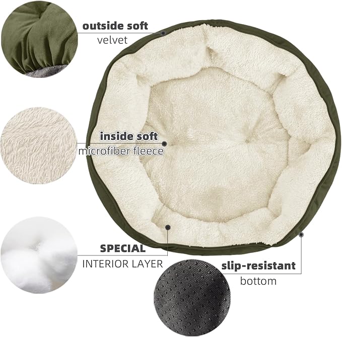 Asvin Medium Dog Bed for Medium Dogs, Cat Beds for Indoor Cats, Pet Bed for - Image 4