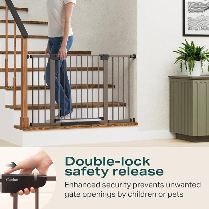 Cumbor 2 Pack 29.7"-51.5" Extra Wide Baby Gate - Image 4