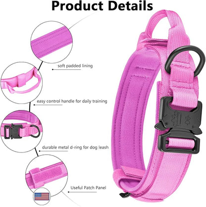 DAGANXI Tactical Dog Collar, Adjustable Military Training Nylon Dog Collar - Image 3